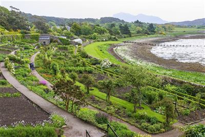 Blick auf den botanischen Garten